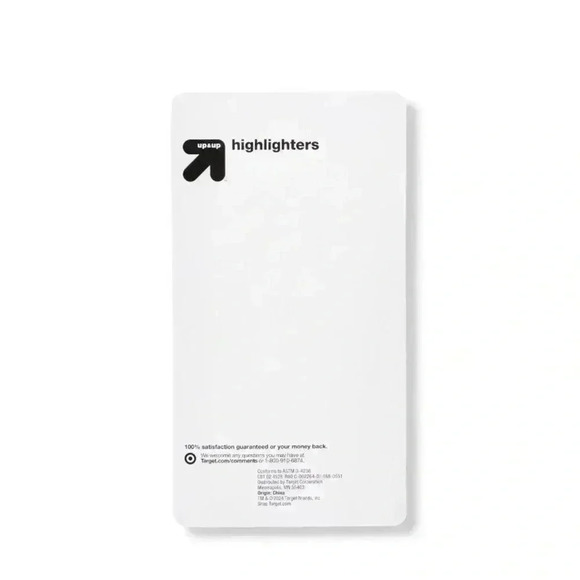 Up & Up Highlighters  Narrow Chisel Tip 4 Pack - Picture 3 of 4